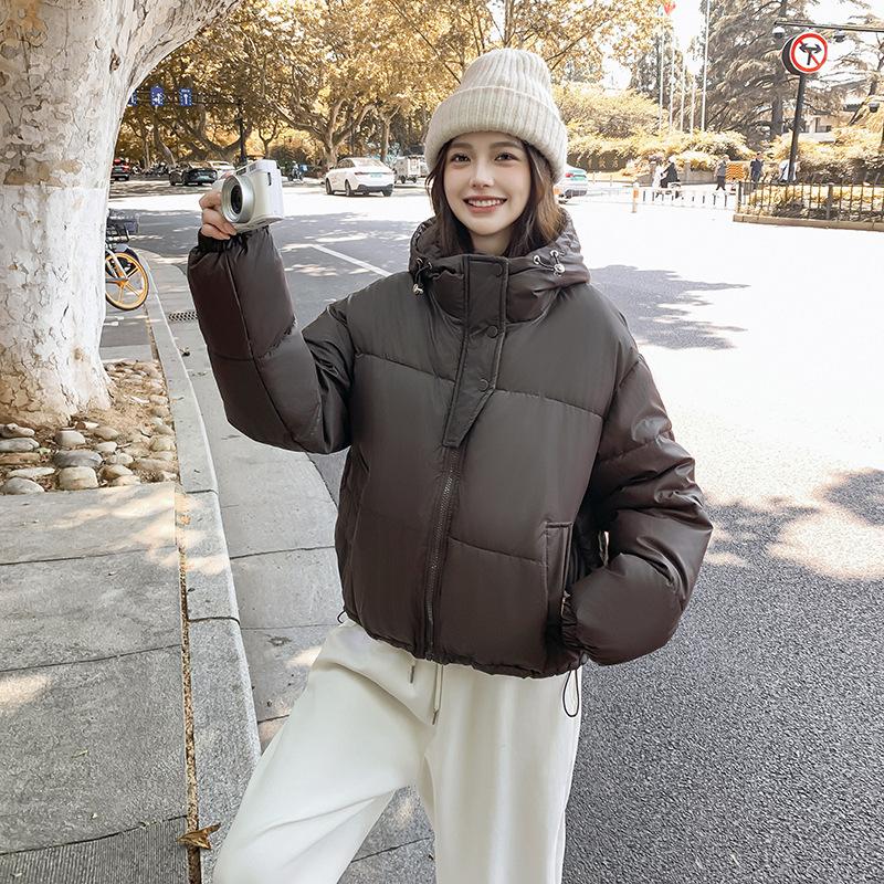 Хлопковая одежда Женская 2025 Зима Новая Хлопковая одежда Трендовый Дизайн с Капюшоном Свободный Иностранная Мода Универсальная Студенческая Хлебная одежда