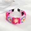 Outdoor Dopamine Hair Bands Colorful Flower Crochet Headband Sweet Girl Photo Props Hair Accessories For Women Travel Holiday