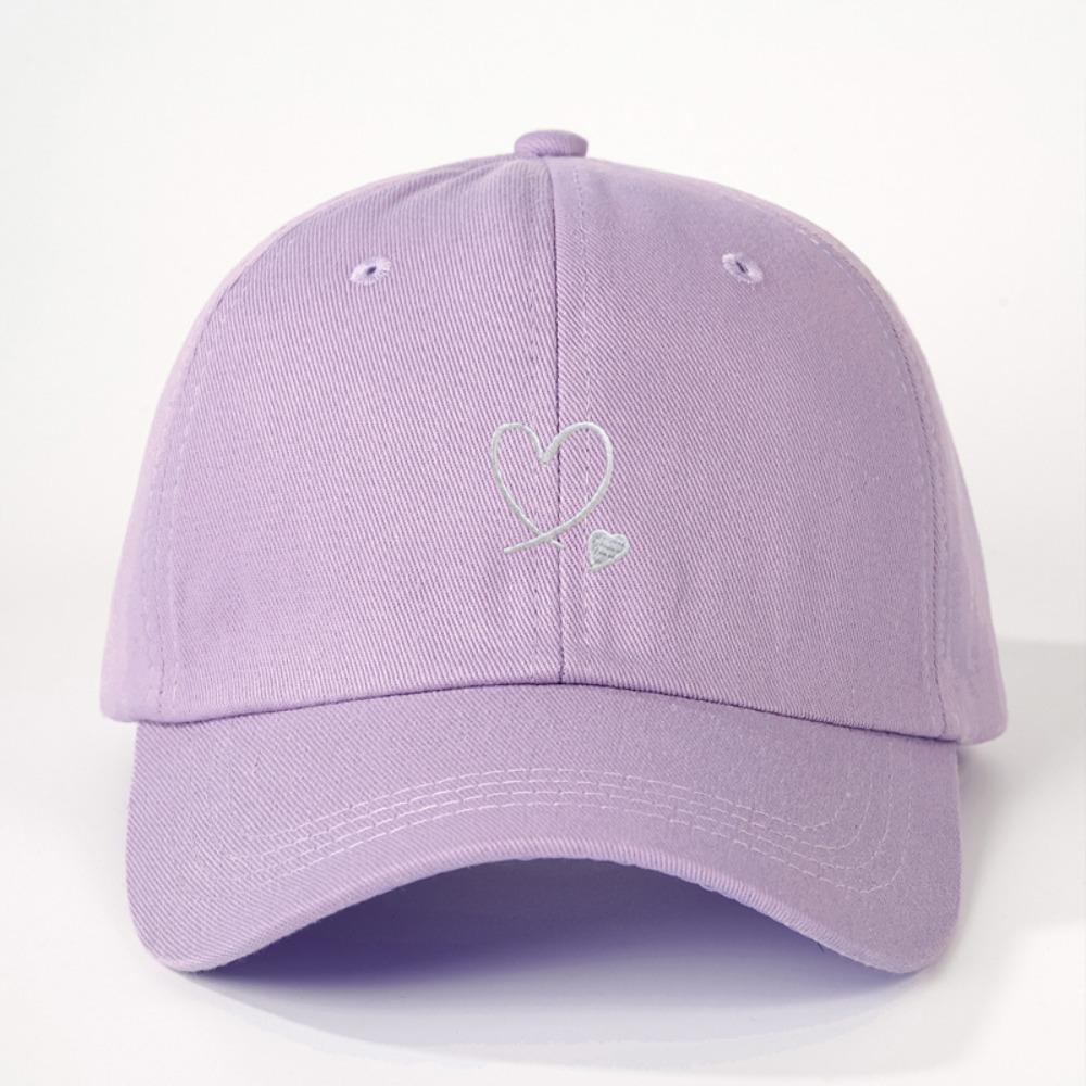 Heart Embroidered Baseball Cap UV Protection Hip Hop Hat Fashion Sun Hat Outdoor