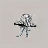 New Style Checked Wide-Brim Summer Sun Hat - Lightweight Foldable Double-Sided Lace-Up Boater Bucket Hat with Adjustable Closure