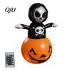 Wind Resistant Inflatable Grim Reaper Halloween Decoration, Large Spooky Blow Up Decoration with Pumpkin for Yard, Lawn, Porch, Haunted House,