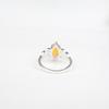 Natural Citrine Gemstone 925 Sterling Silver Jewelry Women's  Boho Ring For Gift CZR-5-4