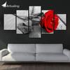 Модульная картина на холсте, принты, домашний декор, 5 шт., цветок розы, красный цветок, художественные настенные панно для гостиной, постеры и принты