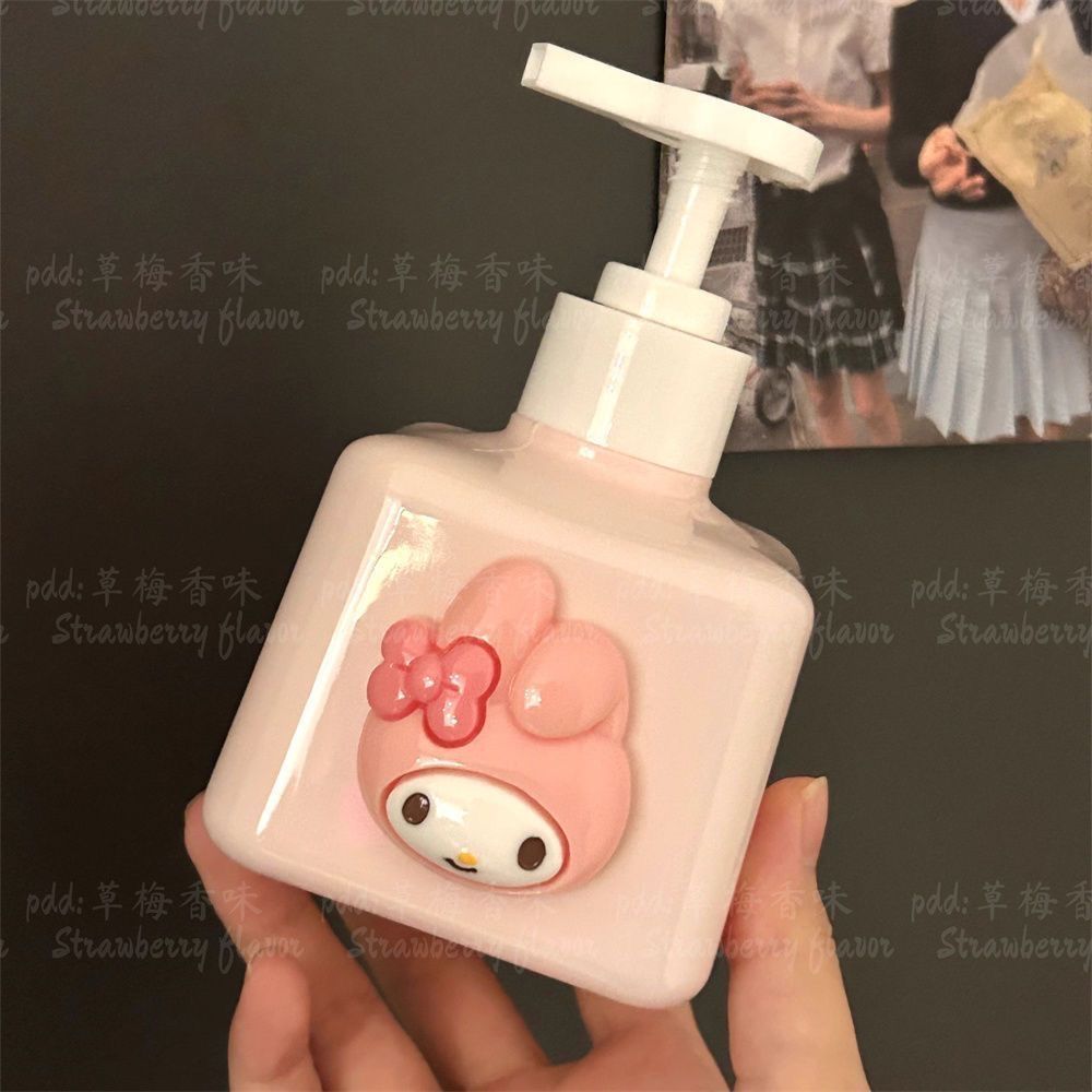 Hello Kitty bathroom supplies storage, hand sanitizer and shower gel refill press bottle for home bathroom and sink use