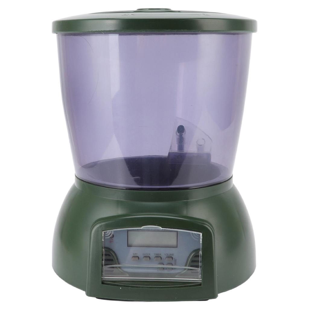 4.25L Automatic Pond Fish Feeder with Transparent Bucket LCD Screen Large Capacity Food Dispenser for Pond Aquarium