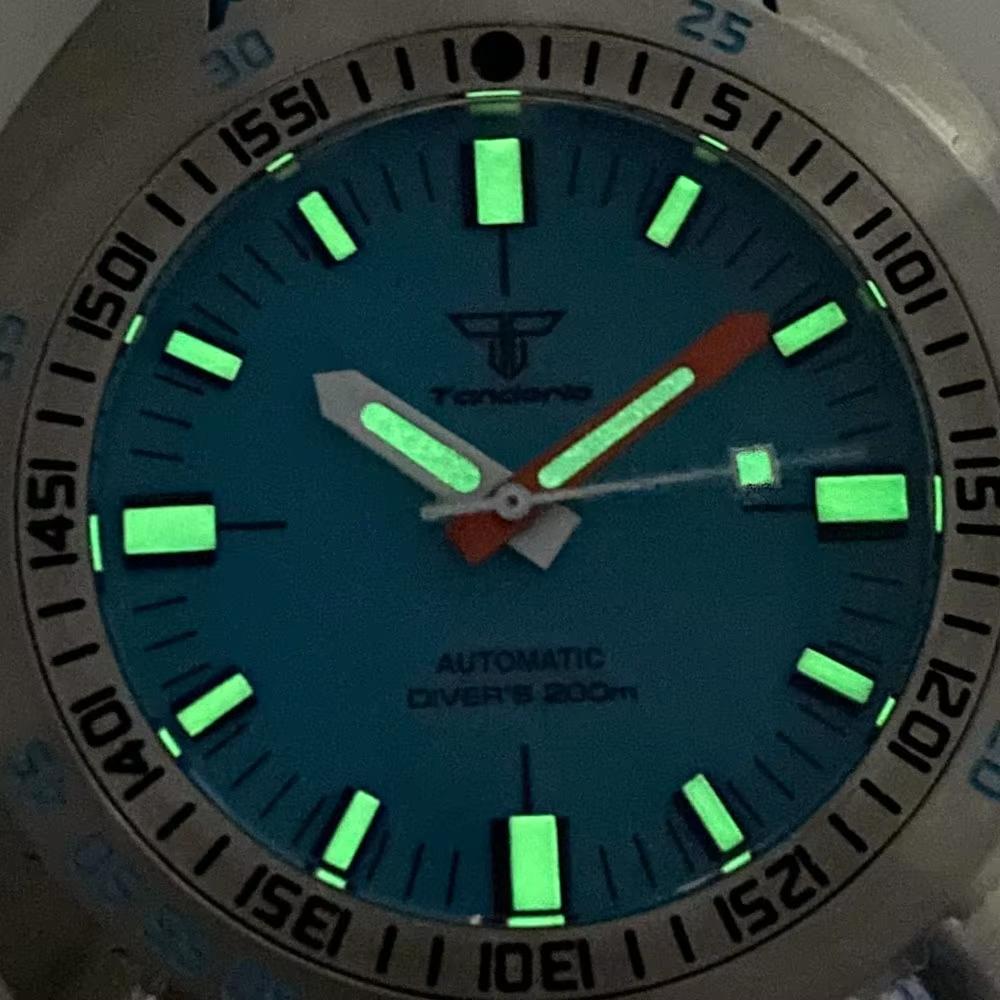 Custom Buckle Bracelet Steel Bezel 42mm Sapphire Glass 20ATM Water Resistant NH35 Automatic Mens Dive Watch Reloj Hombre