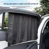 Car Curtains for Sun Protection and Heat Insulation, Car Suction Cup Type Sunshade Curtains, Black Privacy Side Curtains