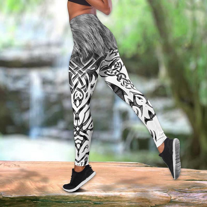Great Wolfdog Print Yoga Outfit for Women Fashion 3D Printed Workout Leggings Fitness Sports High Waist Casual Yoga Pants for Women 2022