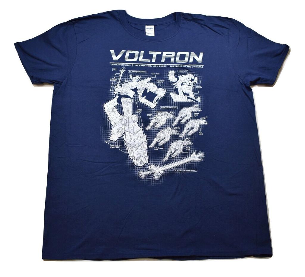 Voltron Мужская Схематика Третье Поколение Lion Force Футболка Новая