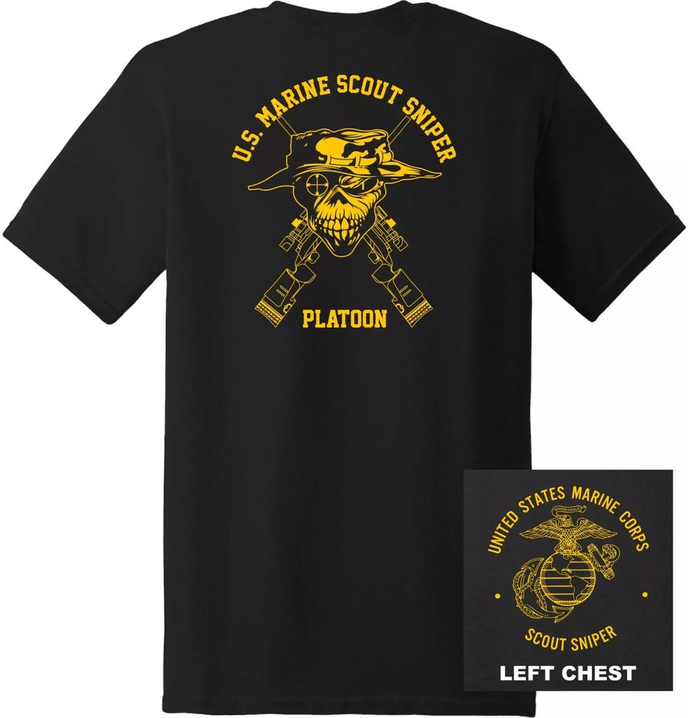 Usmc Us Marine Scout Sniper Platoon T Shirt