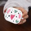 Чехол Love Heart Leopard Pink для Samsung Galaxy Buds 3Pro Live 2 4Pro 2Pro 4 Pro 3 FE Прозрачные Чехлы для Наушников Чехол с Крючком
