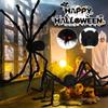 1 Pack Halloween Decorations Spiders Hairy Giant Spiders for Scary Halloween Decor Outdoor Wall Yard House 6.5 FT/5 FT Size