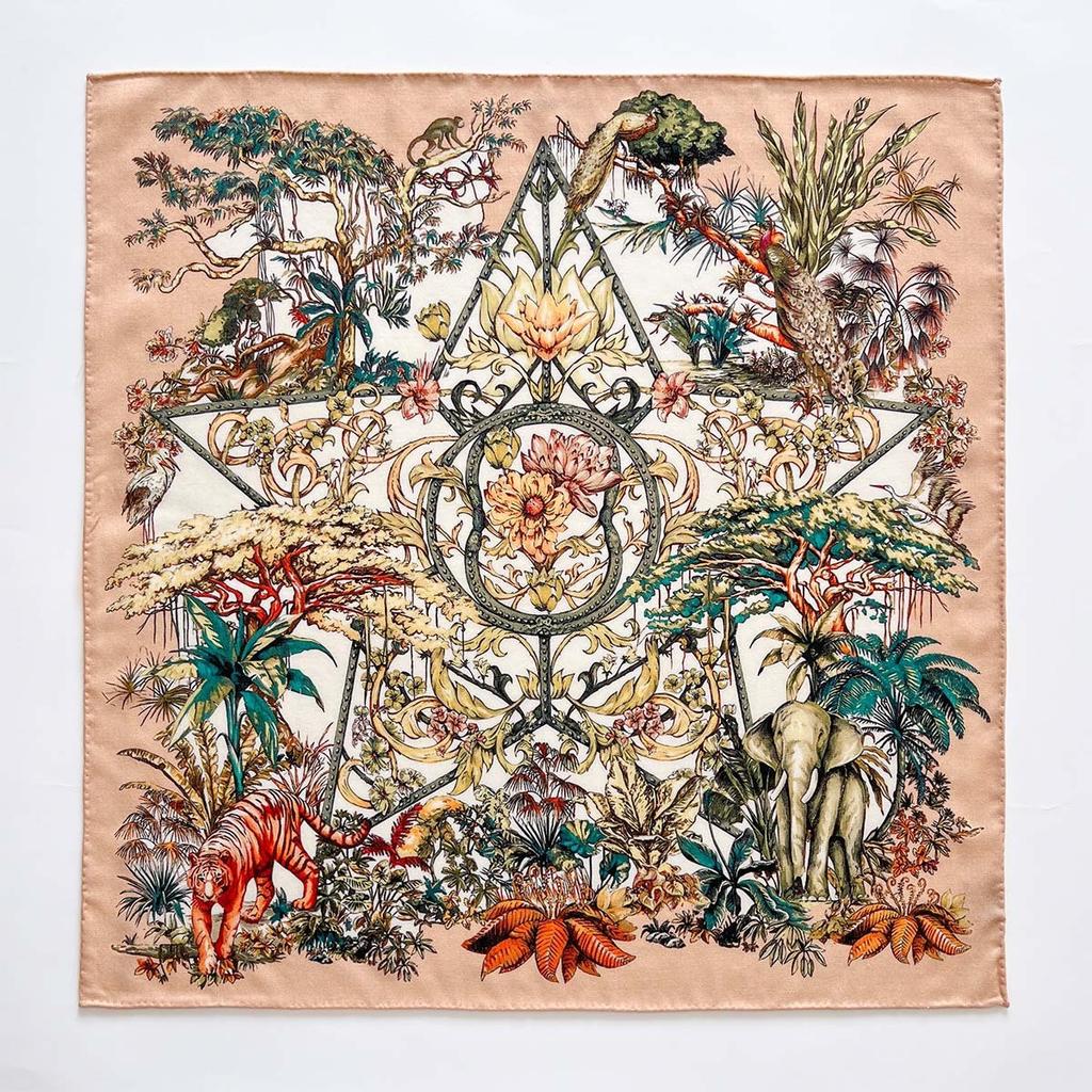 18% Silk 82% Wool Scarf Women Pashmina Double Sided Foulard Female Bandana Twill Scarves Hijab Shawl Wraps Square Headkerchief