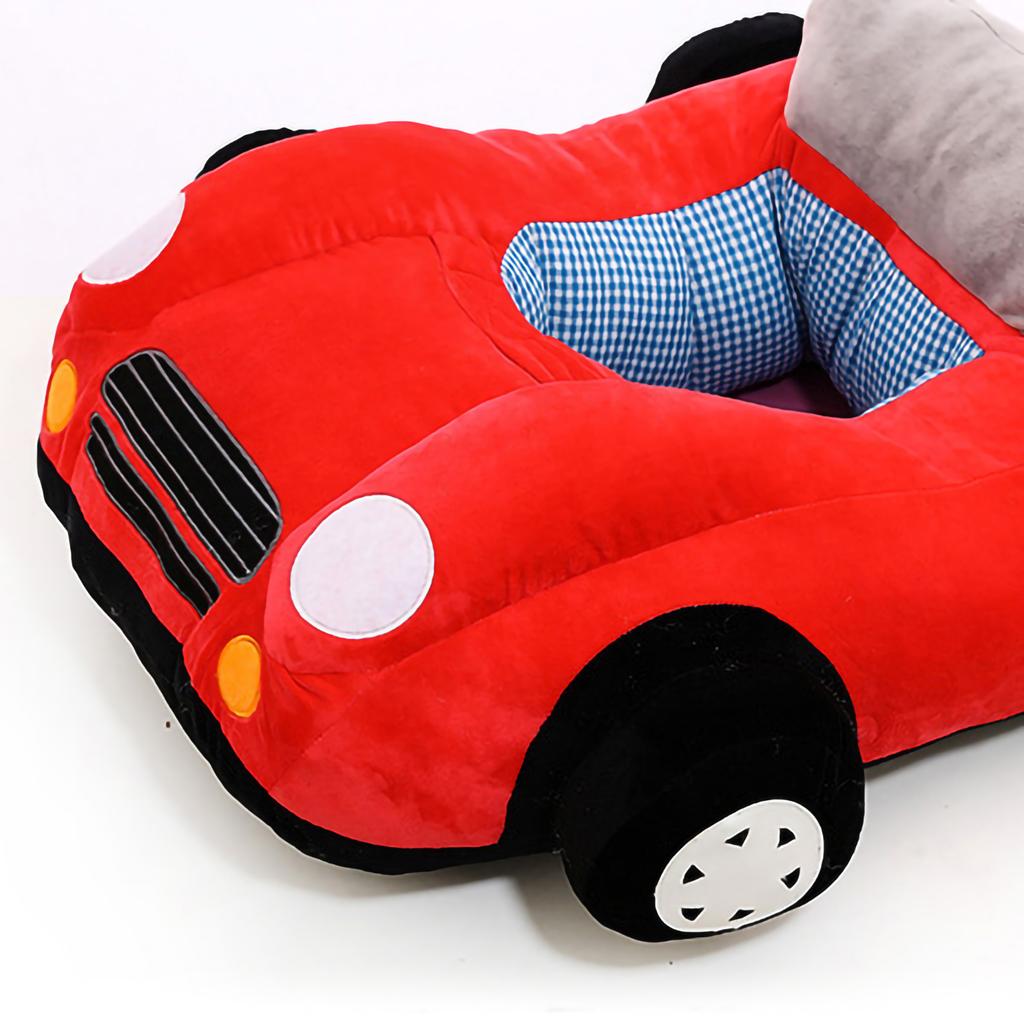 Baby Stuffed Car Toy Cartoon Car Cloth Safety Chair Soft Colorful Car Playing Center Toy Red 27.6 X