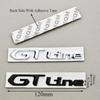 OQUP8 3D Metal Chrome Logo GT Line Emblem Badge For Peugeot 2008 301 307 308 408 3008 508 208 Car Rear Trunk Fender Styling Decoration