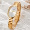 New Compact Quartz Watch Oval Dial Chain Strap Korean Style Ladies Watch Folding Buckle Watch Clothing Versatile