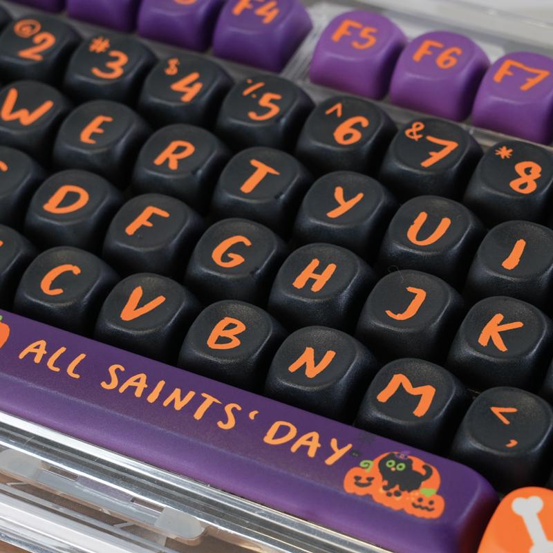 130 Keys Halloween MOA Profile Custom Keyboard Keycaps Dye Sublimation PBT Keycaps for Cherry MX Switches Mechanical Keyboard
