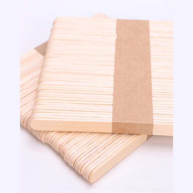 50Pcs/Bag 115*10mm Birch Wood Stick Diy Handmade Material Natural Color Colored Wooden Stick