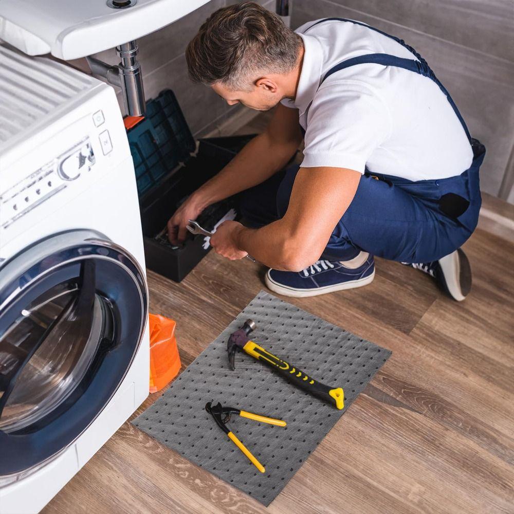5Pcs Absorbent Mat Oil Spill Mat Grey Garage Floor Mat Shearable Oil Absorbent Pads  Under Car
