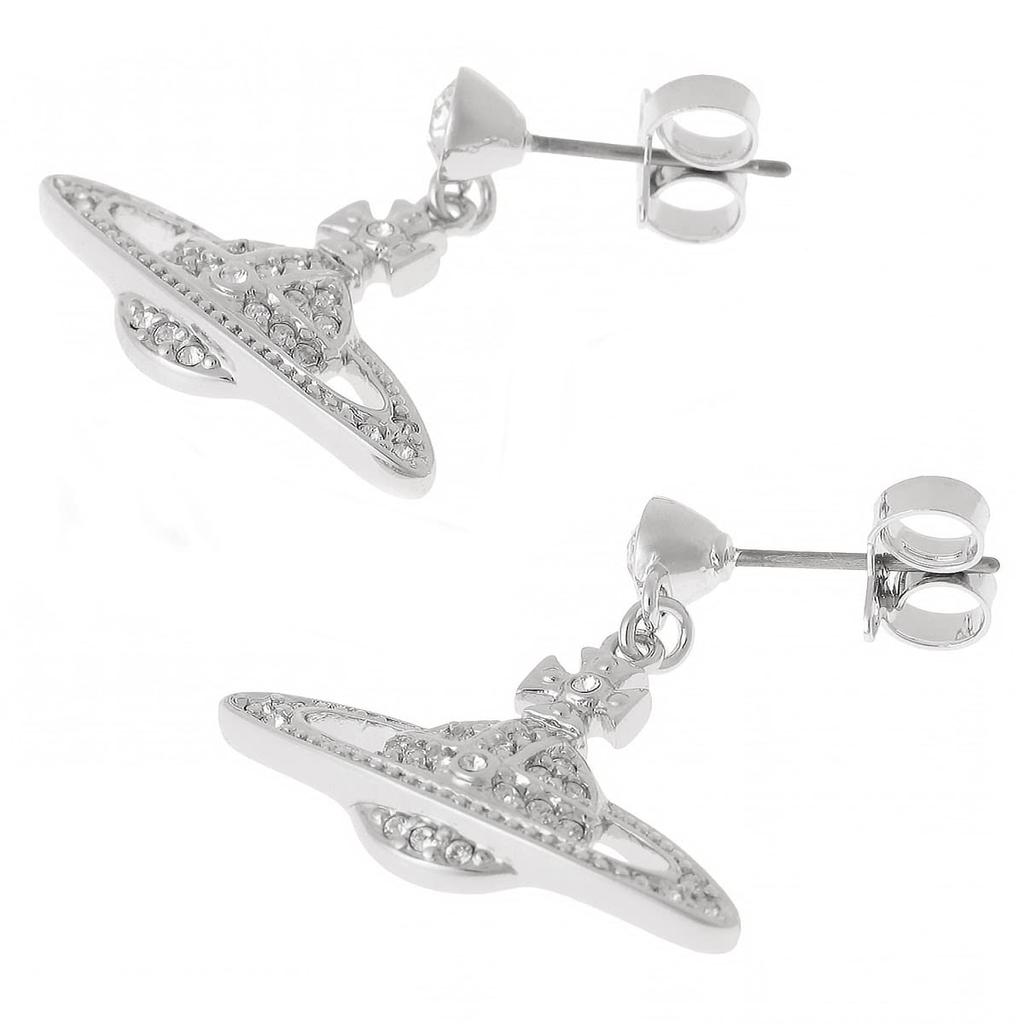 Vivienne Westwood Mini Bath Relief Drop Earrings Silver [Item]