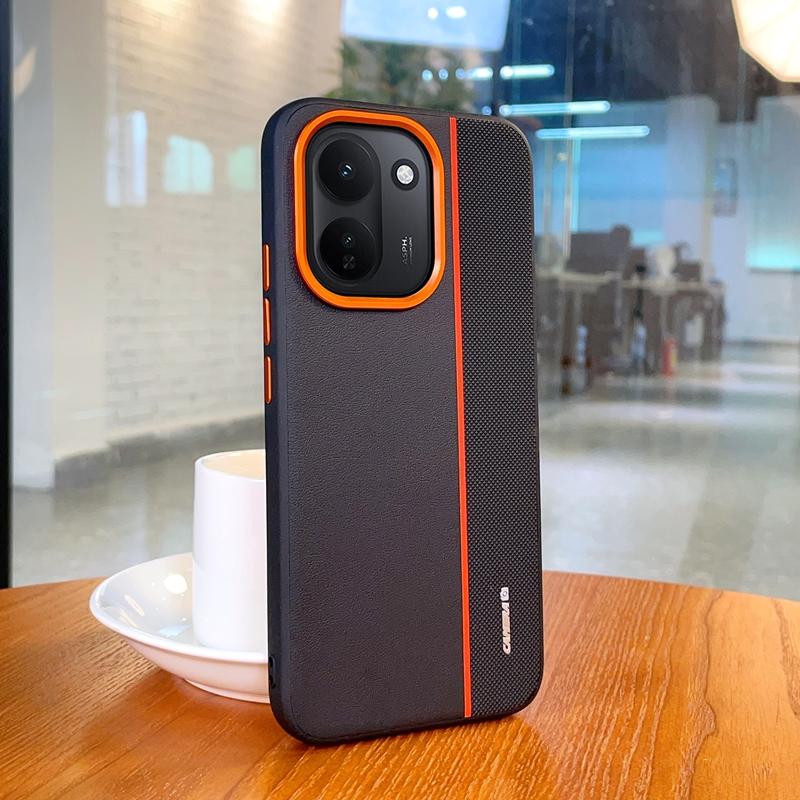 Роскошный бизнес-чехол из кожи с вставками для iQOO Z11 Z11x, Ударопрочный чехол на все тело с металлическими кнопками для iQOO Z11