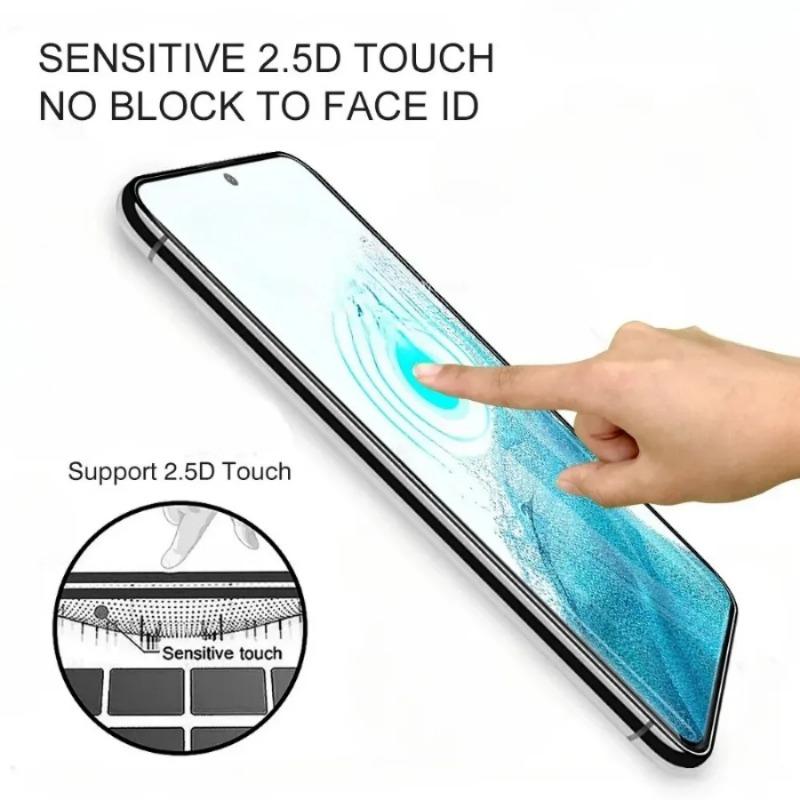 Набор из 4 защитных стекол для экрана из закаленного стекла для Samsung Galaxy S24/S22/S21/S20 FE Plus 5G - Твердость 9H, Чувствительное касание, Олеофобное покрытие