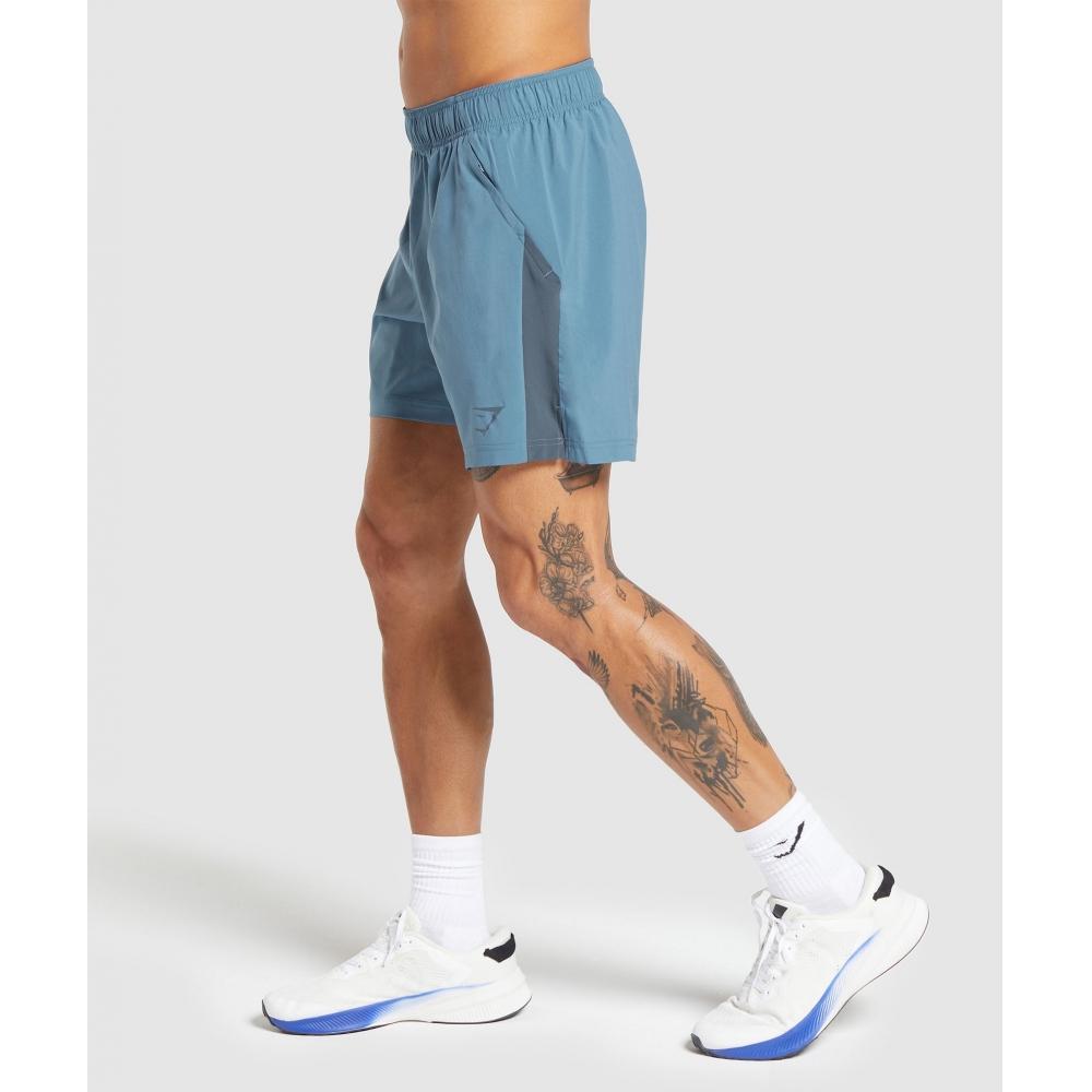 Gymshark Sport 7 Шорты Выцветший голубой Титановый синий A3a1q Ucmz