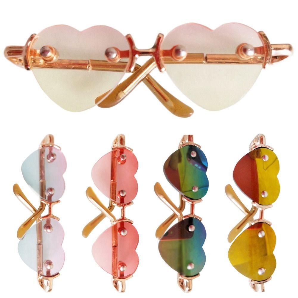 Mini Plush Doll Plush Doll Eyeglasses For 10/15cm Dolls Glasses Clothes Cute Heart Frame