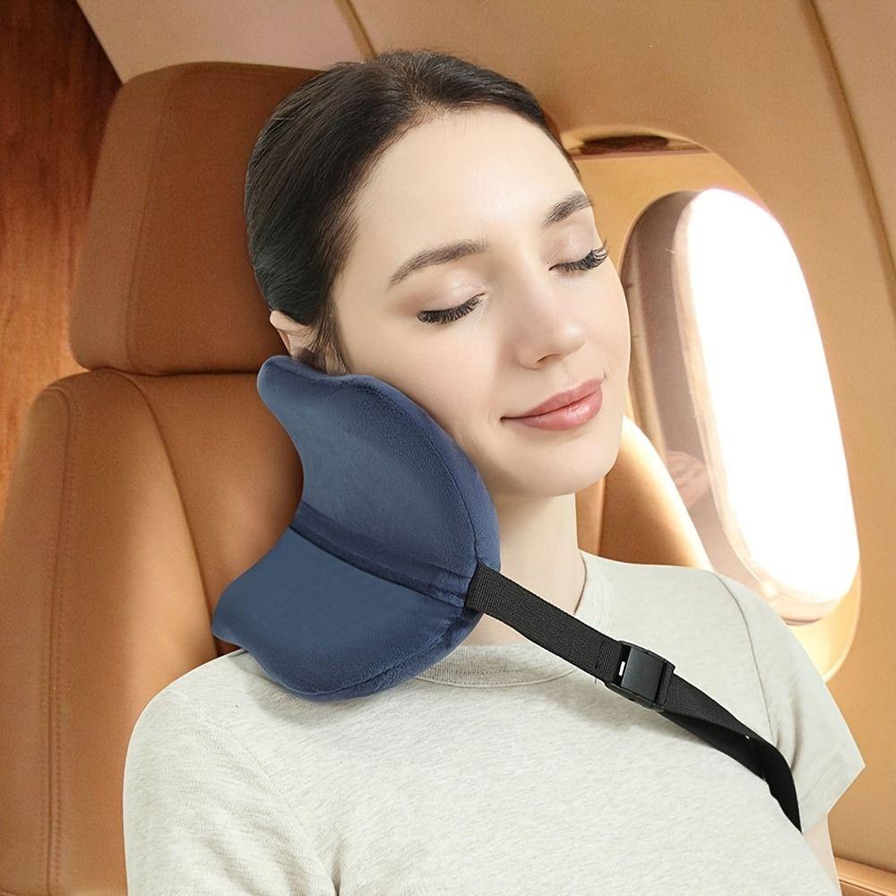 Adjustable Travel Neck Pillow Portable Car Nap Pillow Skin-friendly U-Shaped Pillow Travel Use