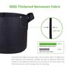 Portable 5 Gallon Black Growing Bags Non Woven Fabric Planting Ponches Shape Flower Pot