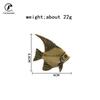Antique Brass Pterophyllum Scalare Fish Watching Fishes Sea Animals Model Fishbowl Decoration Action Figures Education Miniature
