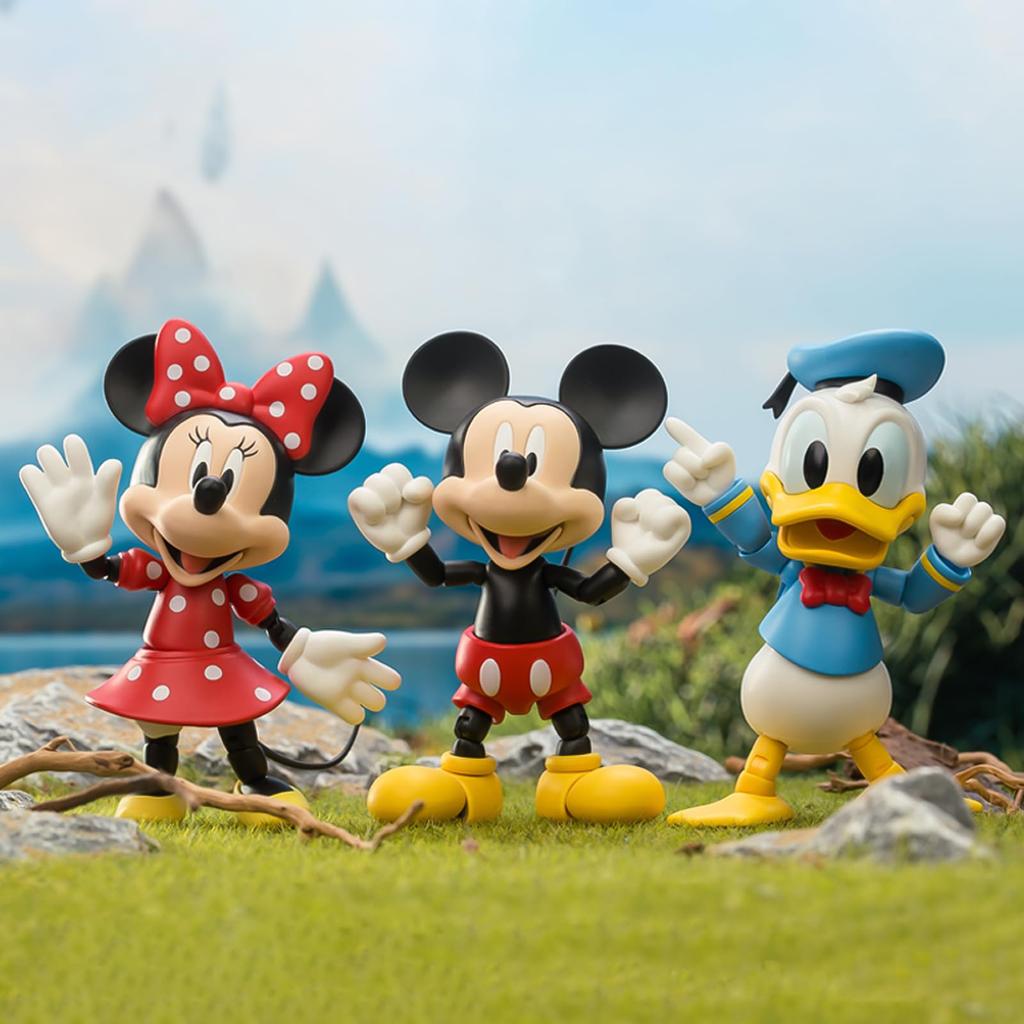 52TOYS 3.75" Series [MICKEY AND FRIEND Set] 3-in-1 Super Articulated Action Figure Set, 3.75-inch (approximately 10cm) Painted PVC & ABS, Perfect