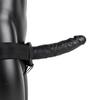 Hollow Vibe RealRock Vibrating Strap-On Dildo 20 X 4.5cm Black - Real Rock - Harness Dildos