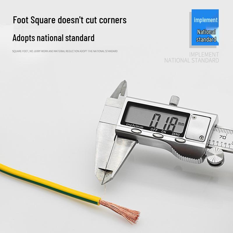 Bi-color Yellow-Green Ground Wire Cable: RV 0.5, 0.75, 1.0, 1.5, 2.5, 4, 6 mm² Induction & Electrostatic Wire