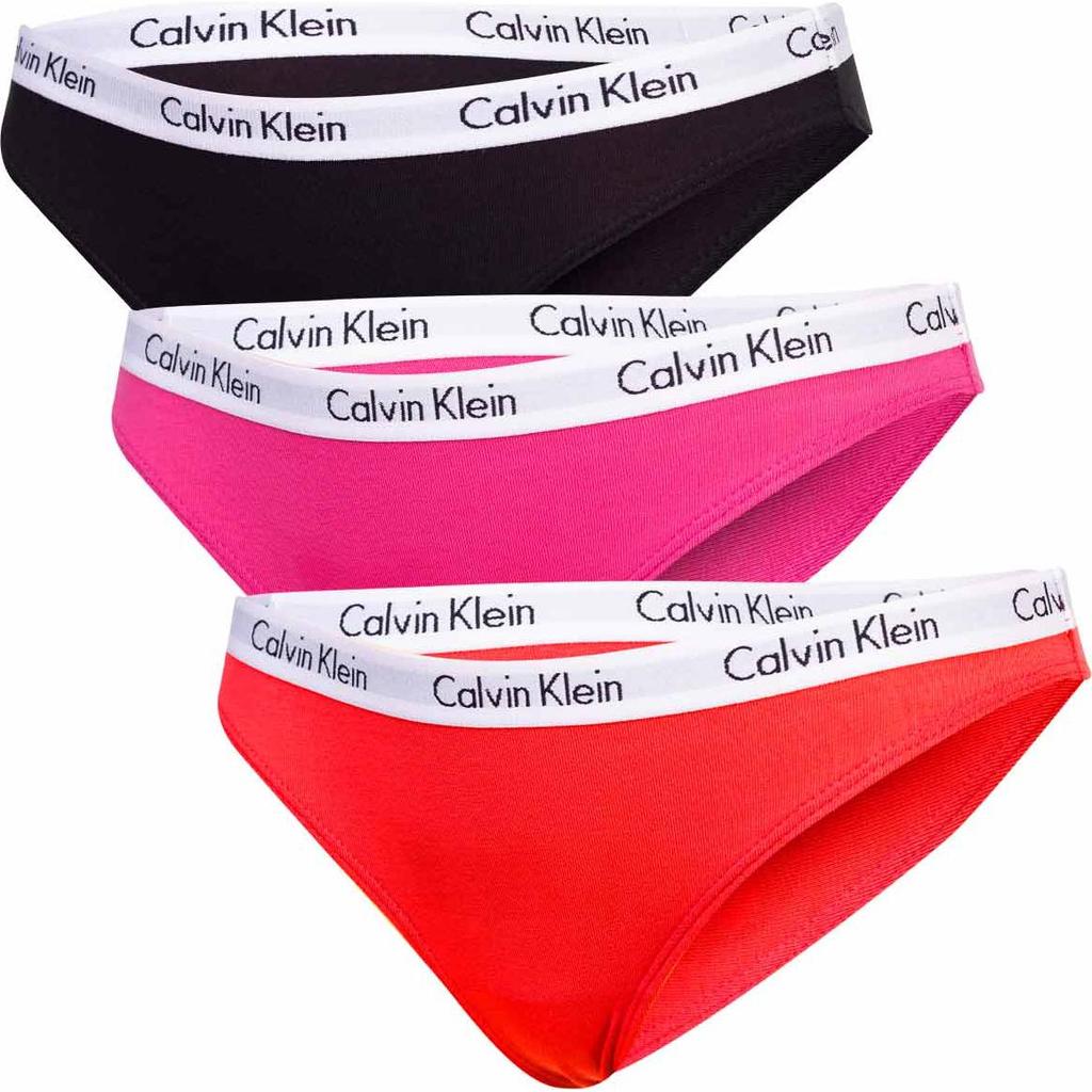 Calvin Klein Bikini 3 Pack Color Block Letter Waistband Comfortable Underwear Women Underwear 000QD5146E-MMV