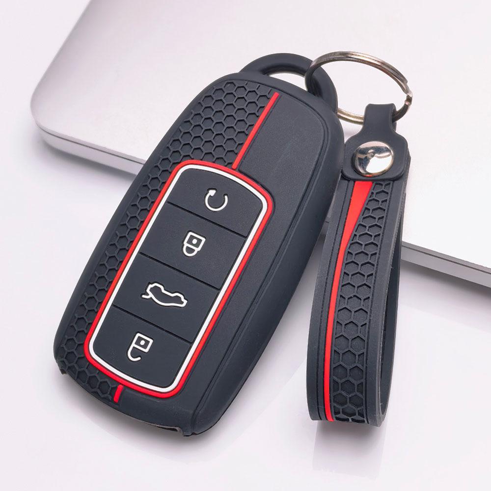 Чехол для ключа для Chery Tiggo7 Tiggo8 Tiggo5X Arrizo5 Arrizo6 с брелоком Защита от царапин Ударопрочная защита Мягкая текстура захвата