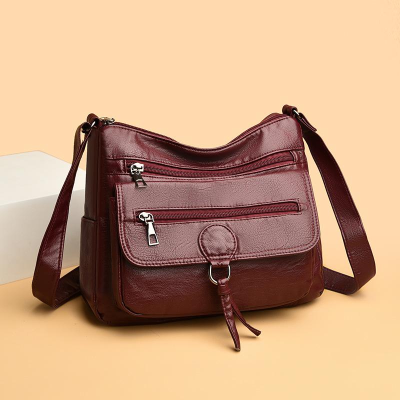 Новая осенне-зимняя женская сумка-мессенджер простой ретро-стиль большой вместимости с несколькими отделениями, маленькая квадратная, на одно плечо, модная, повседневная