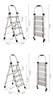 Indoor zigzag ladder, folding ladder, aluminum alloy pedals, mobile staircase, portable storage, multifunctional step ladder