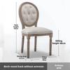 Luxury Solid Wood Dining Chairs Kitchen Balcony Retro Armchair American Dining Room Furniture Home Fabric Backrest Makeup Chair