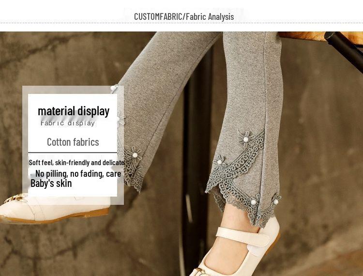 2026 Spring Collection: Girls' Flare and Long Pants, Casual Cotton Leggings for Spring and Autumn