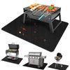 BBQ Fireproof Mat for Outdoor Grill Double-Sided Silicone Coating Waterproof Oil-Proof Grill