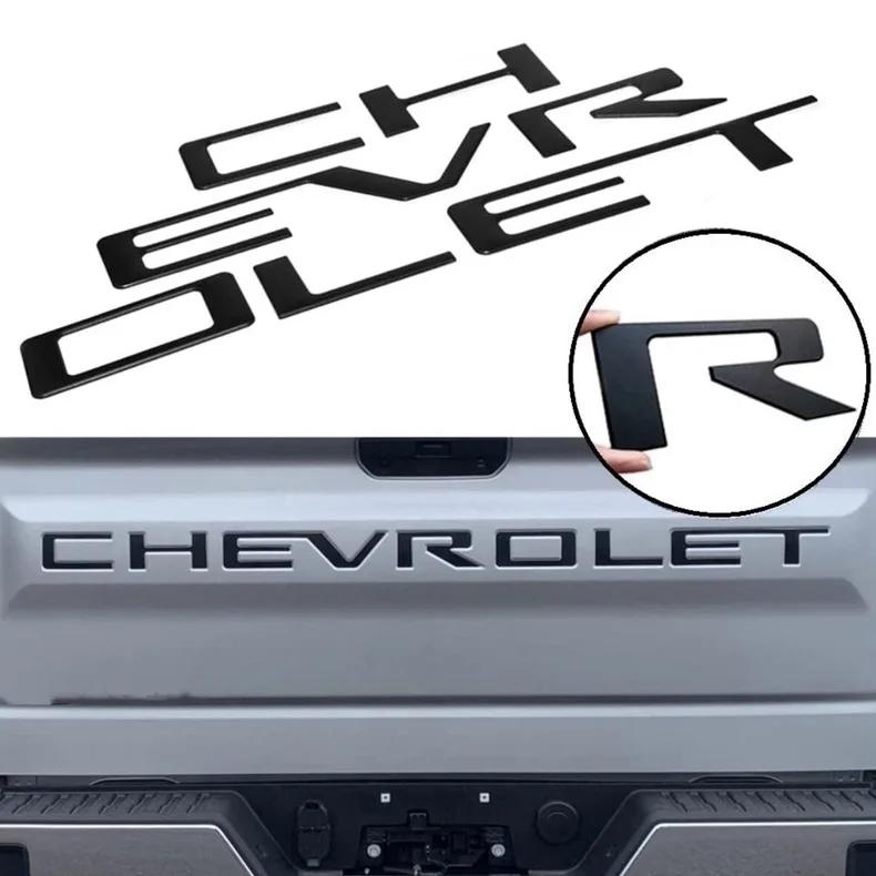 AABHJ1 ABS Car Tail Letter Stickers Accessories for Chevrolet SILVERADO Auto Rear Trunk Emblem Badge Decal Decoration
