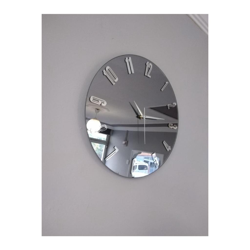 Декоративные настенные часы с настоящим зеркалом (40 см)