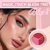Трехцветные румяна Натуральная цветопередача Нежные Не пылят Матовые румяна Стойкий макияж Яркая Жизненная Девичьи румяна
