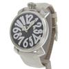 Gaga Milano Manuale 40 Watches 5020 black blackDial Stainless Steel/Embossed Leather Quartz Analog display mens Used
