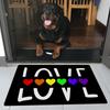 Gay Lesbian LGBT Rainbow Love Floor Mat Bathroom Mat Kids Room Bedroom Decoration Balcony Anti-Slip Doormat Living Room Bedside