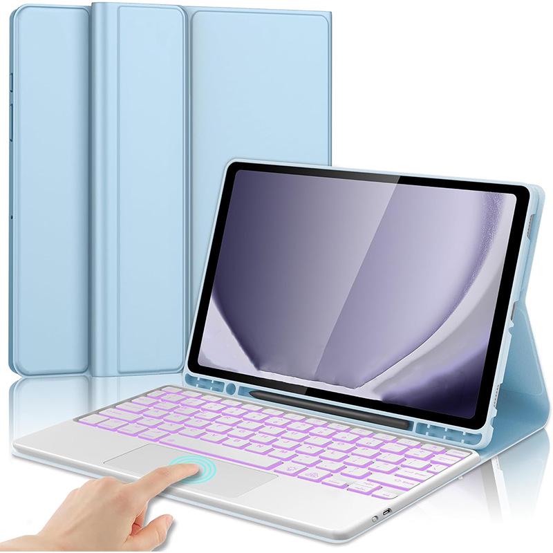 11-inch Samsung Tablet A9+ Protective Case with Backlit Bluetooth Keyboard, Touch Charging, and Pen Slot