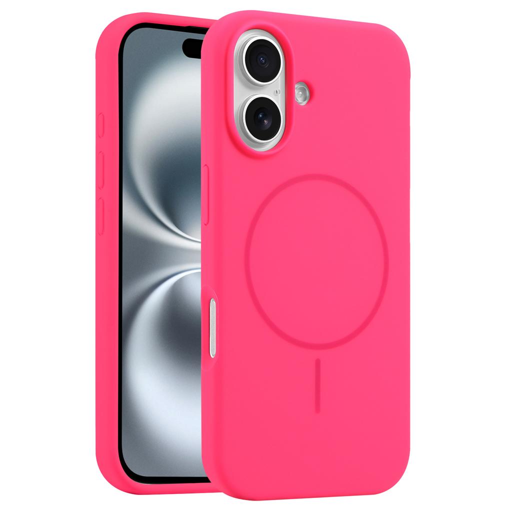 For iPhone 16 Case Compatible with MagSafe Liquid Silicone Anti-Drop Phone Cover - Sapphire