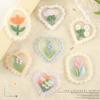 Computer Embroidery Label Cartoon Flower Cloth Label Lace Embroidery Sticker Diy Notebook Accessories Patch Sticker
