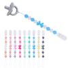 Upgraded Dummy Clip with Knot- for Baby BPA Free Silicone Pacifiers Clip Soother Chain Holders for Boys & Girls Gift